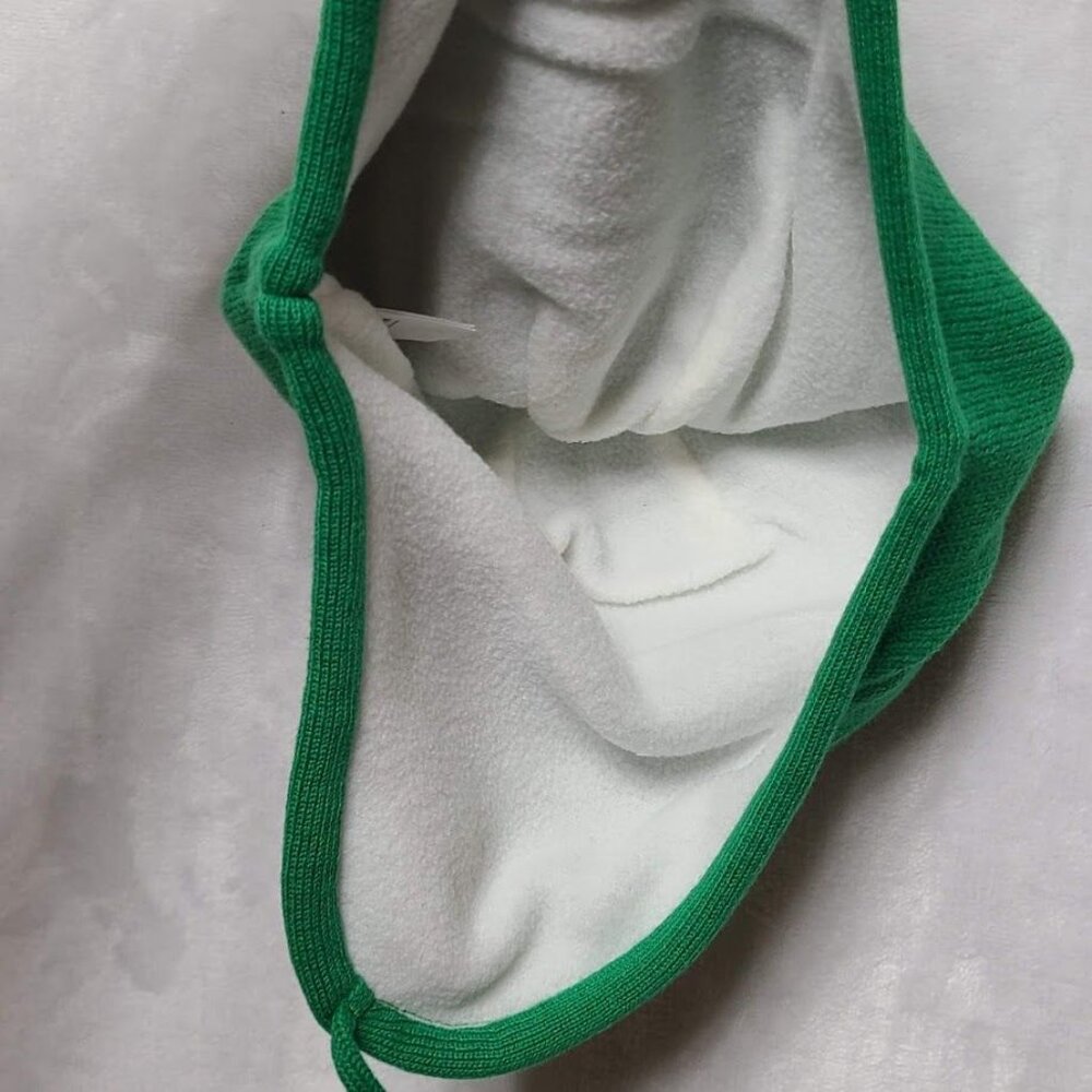 Hanna Andersson Green Knit Hat With Ties M Kids Beanie NWT - Picture 9 of 12